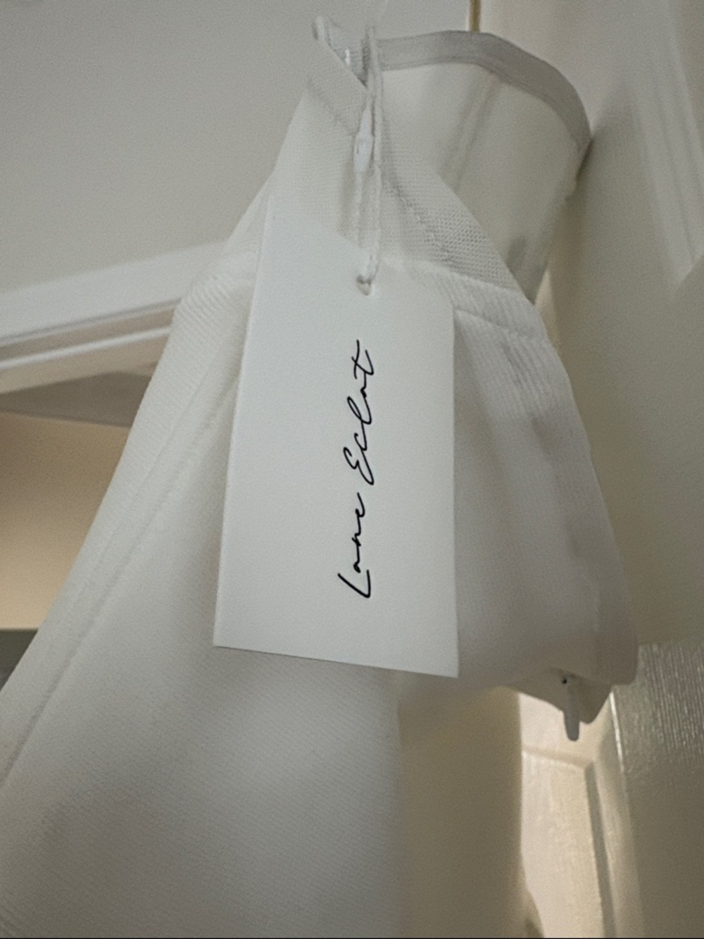 White Embellished Party Dress with Crystal Accents - Picture 5 of 5